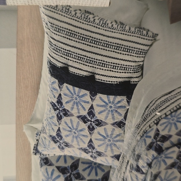 SONOMA BRAND STANDARD SIZE BLUE AND WHITE QUILTED PILLOW SHAMS BUNDLE OF 2 - Picture 3 of 12